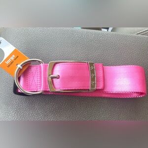 Stylish‎ Pink Dog Collar with Silver Buckle